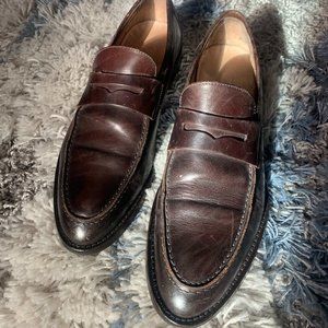 NWOB Coach Mens Brown Leather Penny Loafer Size 7D